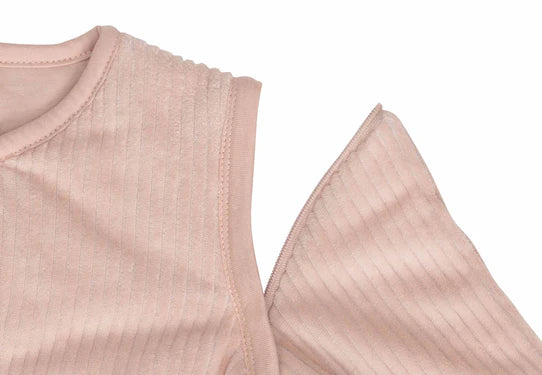 Jollein Slaapzak Rib Wild Rose met Afritsbare Mouwen