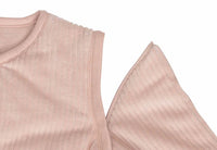 Jollein Slaapzak Rib Wild Rose met Afritsbare Mouwen
