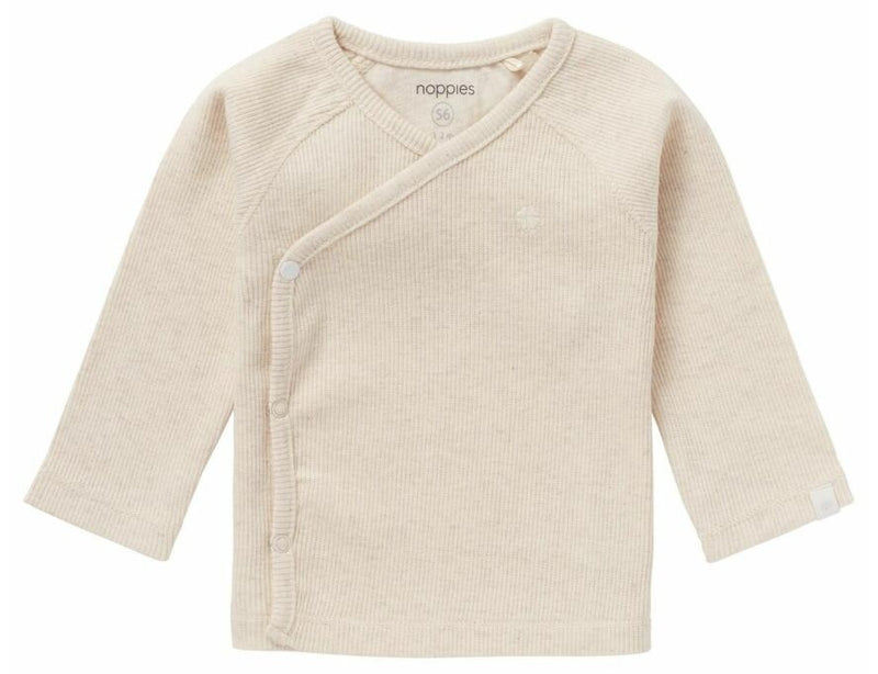 Noppies Shirt Overslag Nanyuki LS Rib Oatmeal Melange