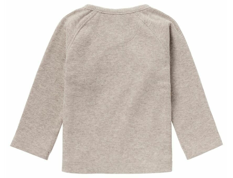 Noppies Shirt Overslag Nanyuki LS Rib Taupe Melange