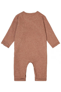 Noppies Playsuit Nevis LS Rib Cafe au Lait Melange