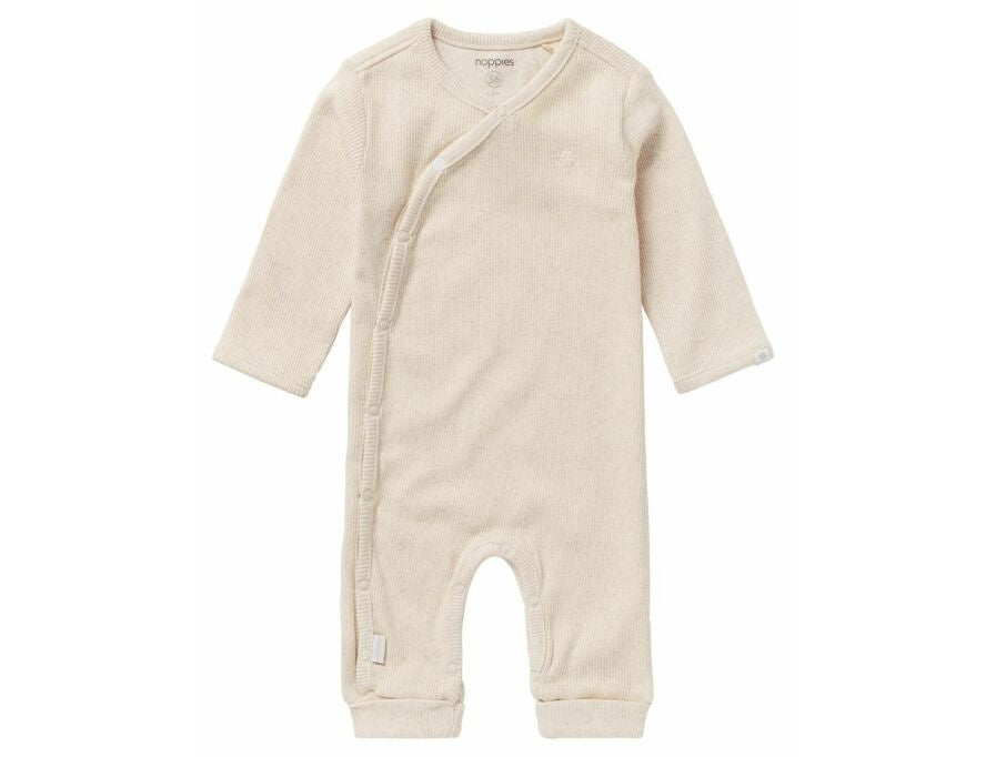 Noppies Playsuit Nevis LS Rib Oatmeal Melange