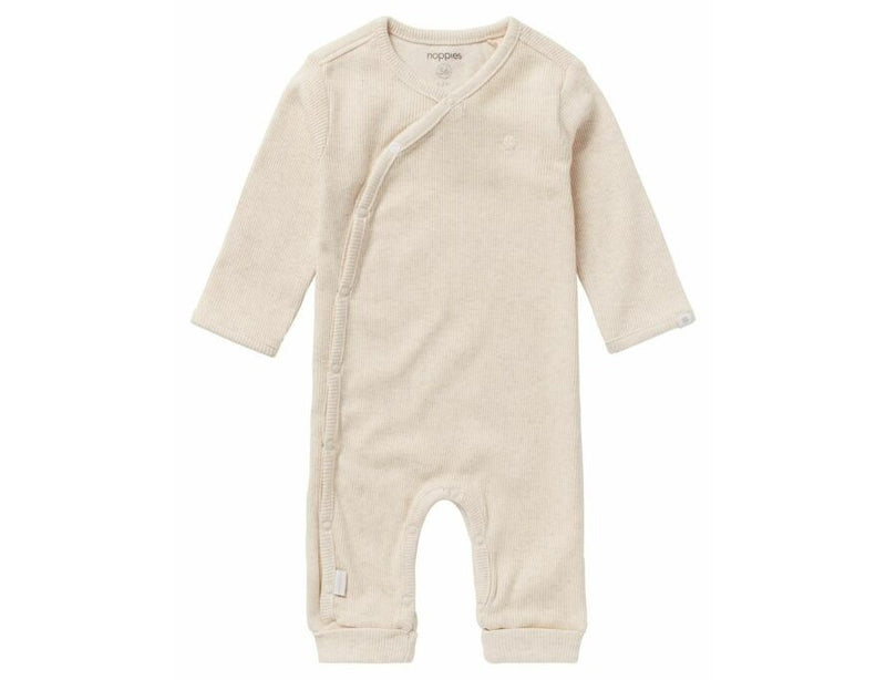 Noppies Playsuit Nevis LS Rib Oatmeal Melange