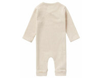 Noppies Playsuit Nevis LS Rib Oatmeal Melange