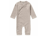 Noppies Playsuit Nevis LS Rib Taupe Melange