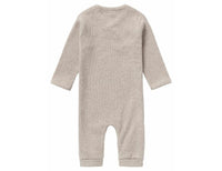 Noppies Playsuit Nevis LS Rib Taupe Melange