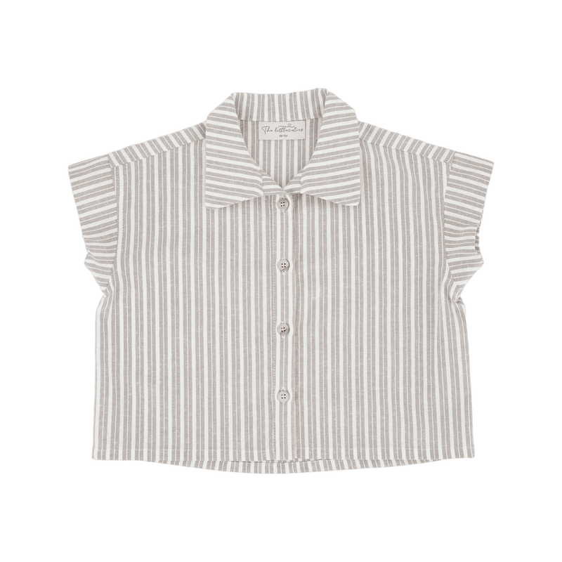 The littlecuties Blouse Fine Stripe Taupe