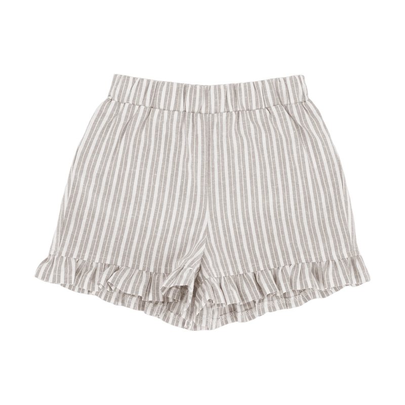 The littlecuties Short Louise Stripe Taupe