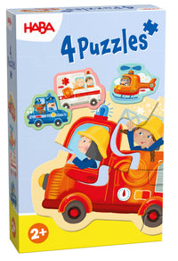 Mijn eerste puzzels Hulpvoertuigen 4 stuks