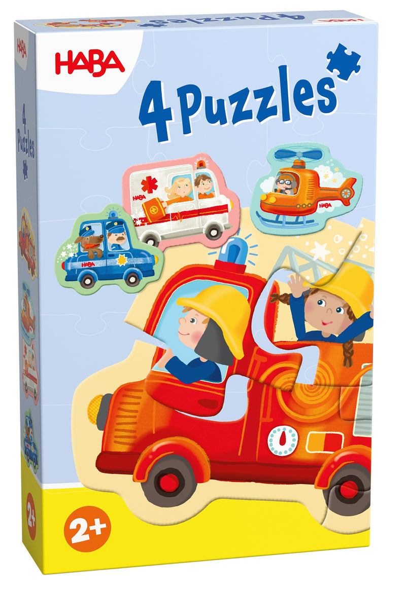 Mijn eerste puzzels Hulpvoertuigen 4 stuks