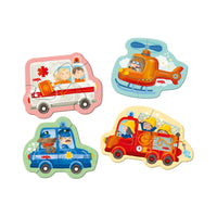 Mijn eerste puzzels Hulpvoertuigen 4 stuks