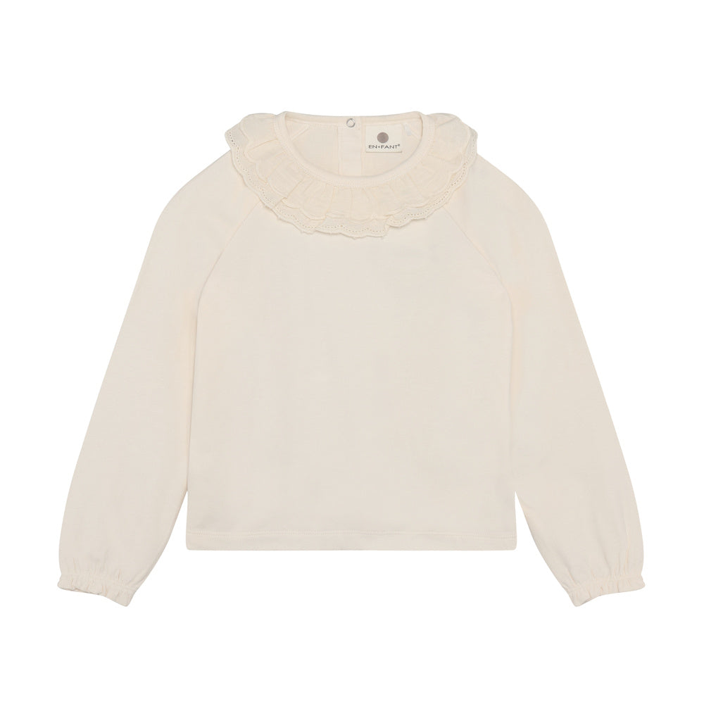 EnFant T-Shirt LS Collar Pearled Ivory
