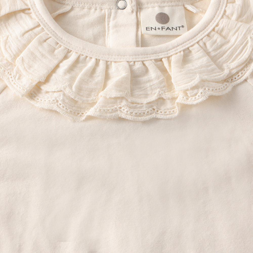 EnFant T-Shirt LS Collar Pearled Ivory