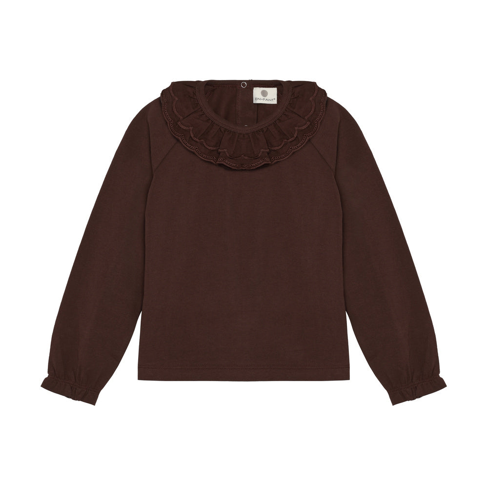 EnFant T-Shirt LS Collar Deep Mahogany