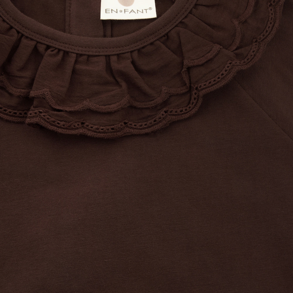 EnFant T-Shirt LS Collar Deep Mahogany