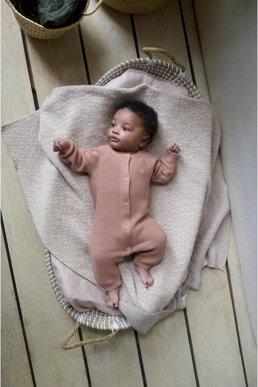 Noppies Unisex Playsuit Monrovia LS Café au Lait