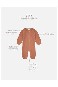 Noppies Unisex Playsuit Monrovia LS Café au Lait