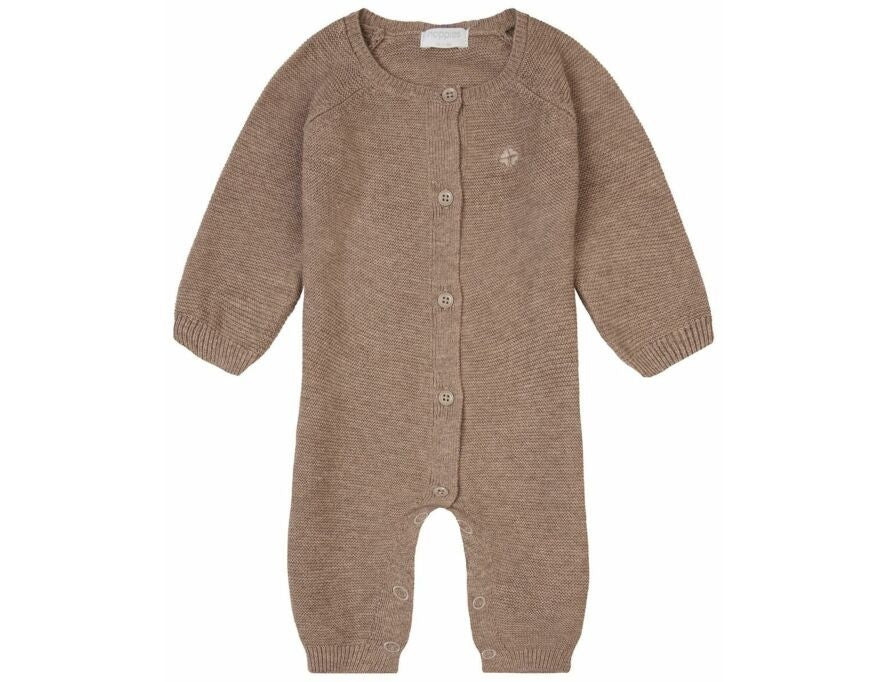 Noppies Unisex Playsuit Monrovia LS Taupe Melange
