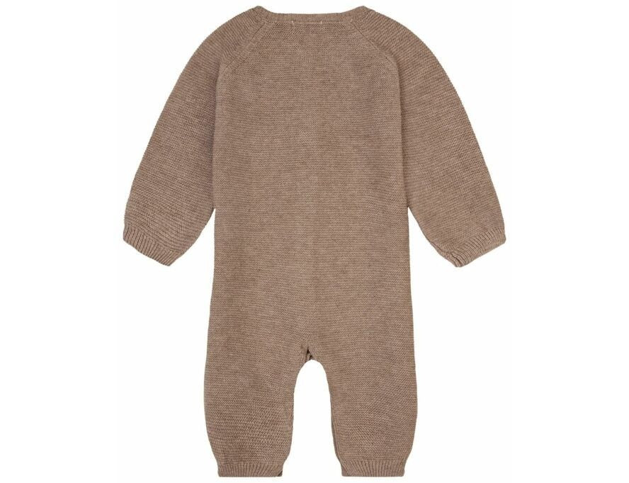 Noppies Unisex Playsuit Monrovia LS Taupe Melange