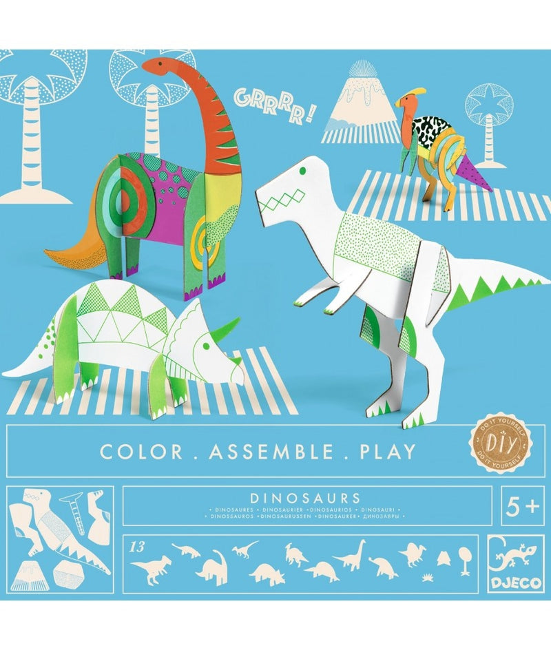 Djeco Djeco Knutselset Kleur Bouw Speel Dinosaurus