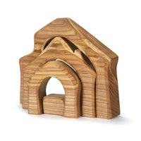 Huis massief hout 4-delig