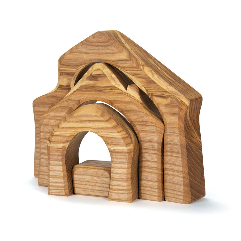 Huis massief hout 4-delig