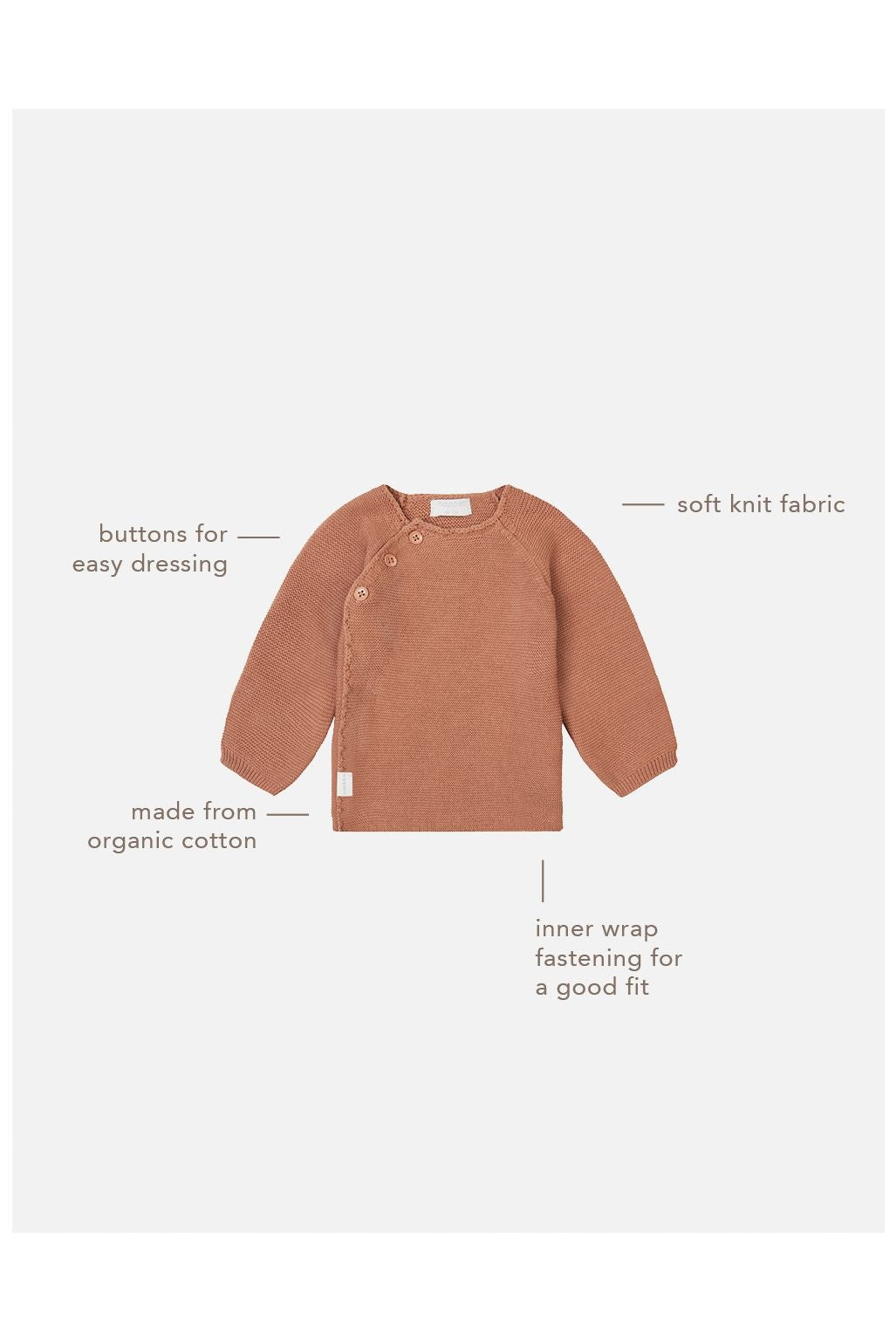 Noppies Cardigan Pino Knit LS Café au Lait