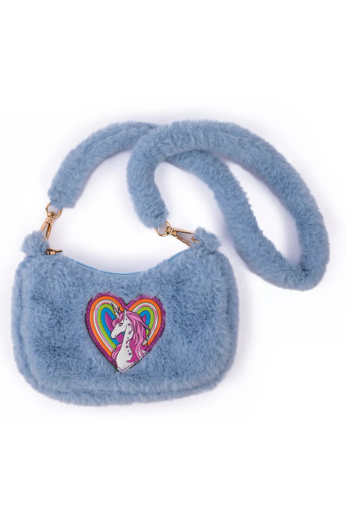 Great Pretenders Schoudertas Regenboog Knuffel - Lichtblauw
