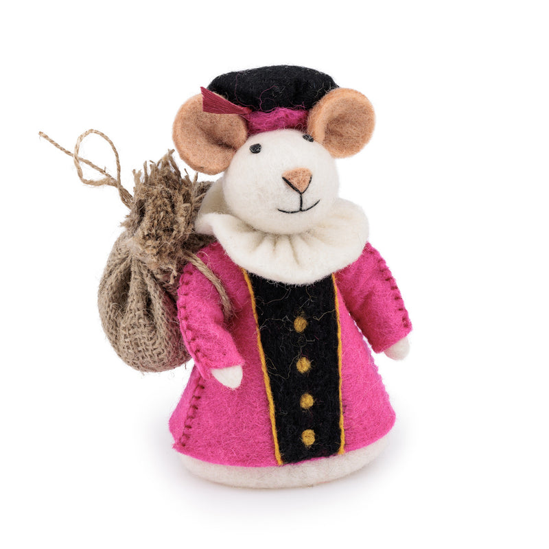 Sjaal met Verhaal Decoratie Muis Pietermuis Fuchsia