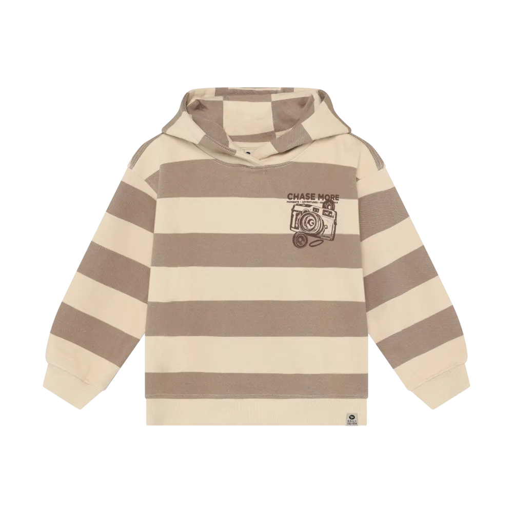 Daily7 Oversized Hoodie Backprint Taupe