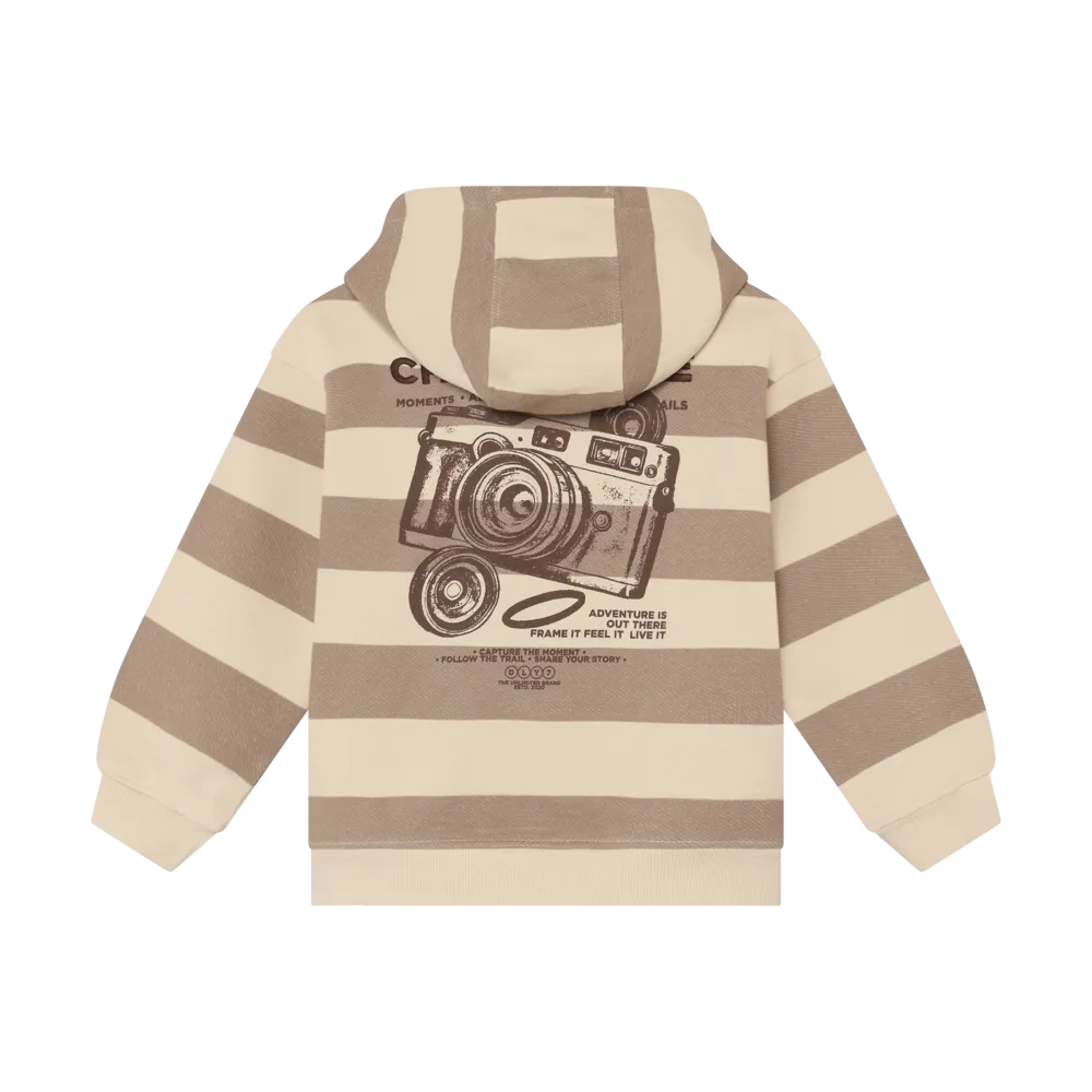 Daily7 Oversized Hoodie Backprint Taupe