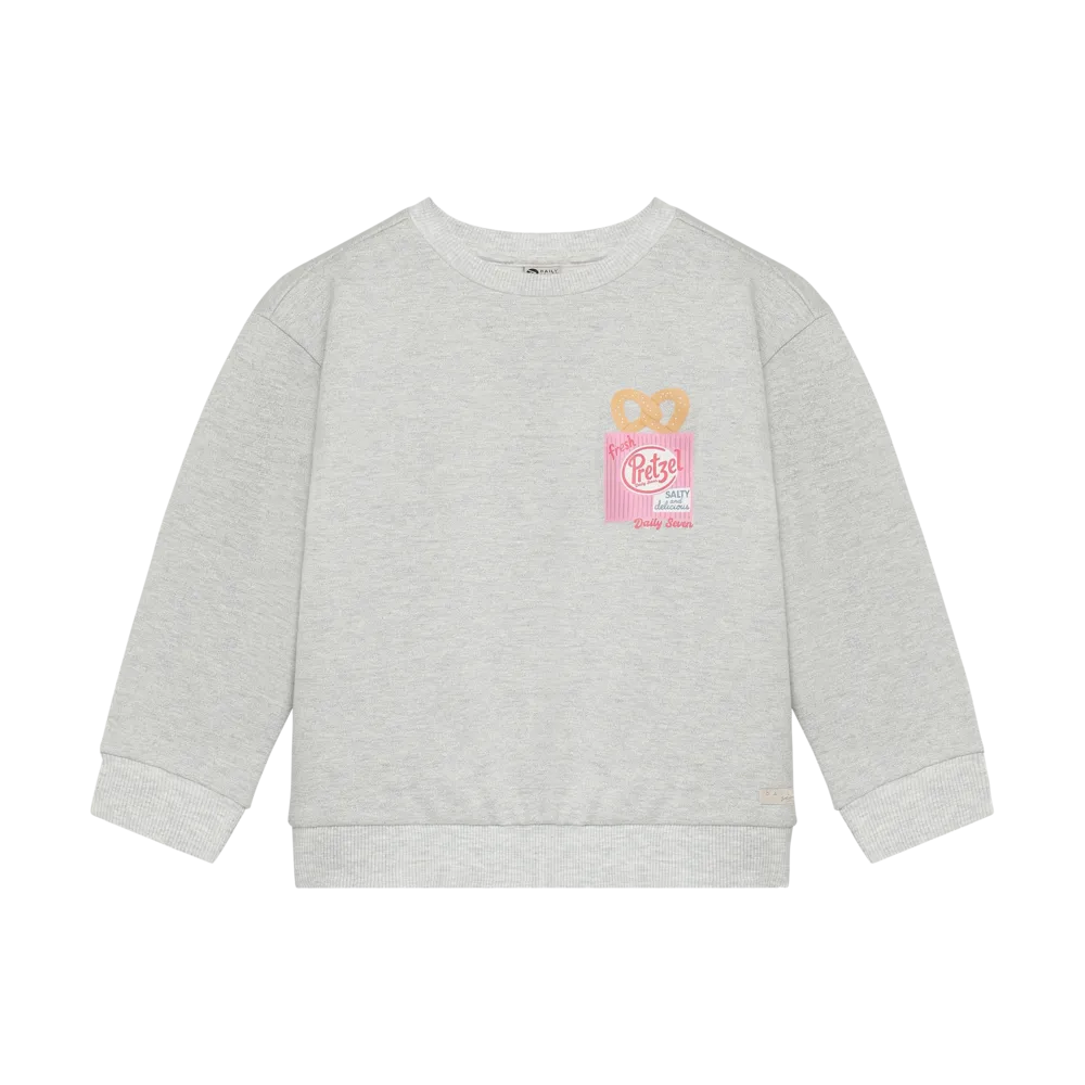 Daily7 Sweater Backprint - Light Grey Melange