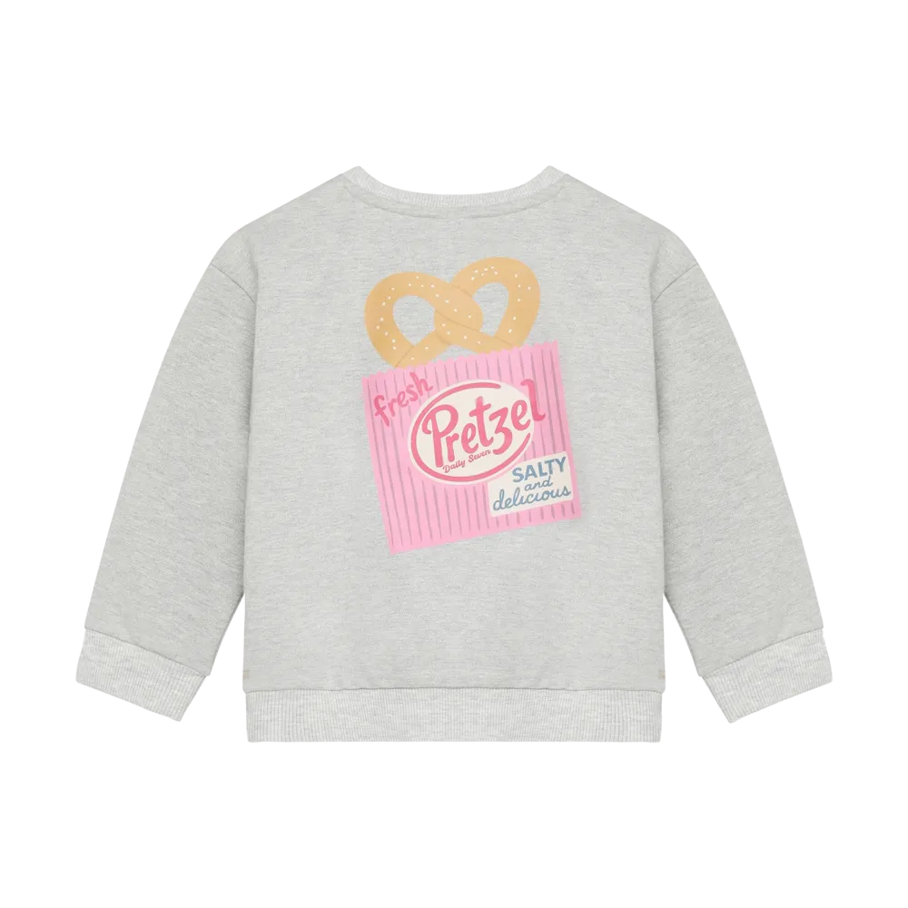 Daily7 Sweater Backprint - Light Grey Melange