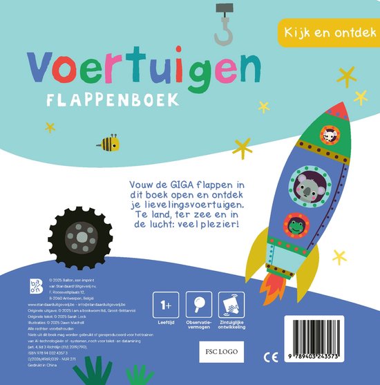 Kijk en ontdek -Voertuigen flappenboek