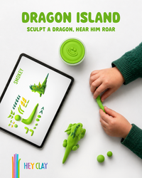 Interactieve Boetseerklei Dragon Island (15 potjes)
