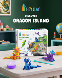 Interactieve Boetseerklei Dragon Island (15 potjes)