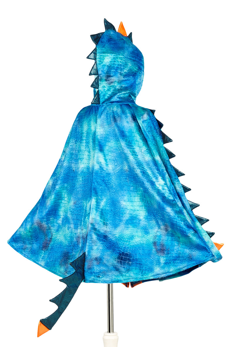 Dragon cape blauw, 4-7 y