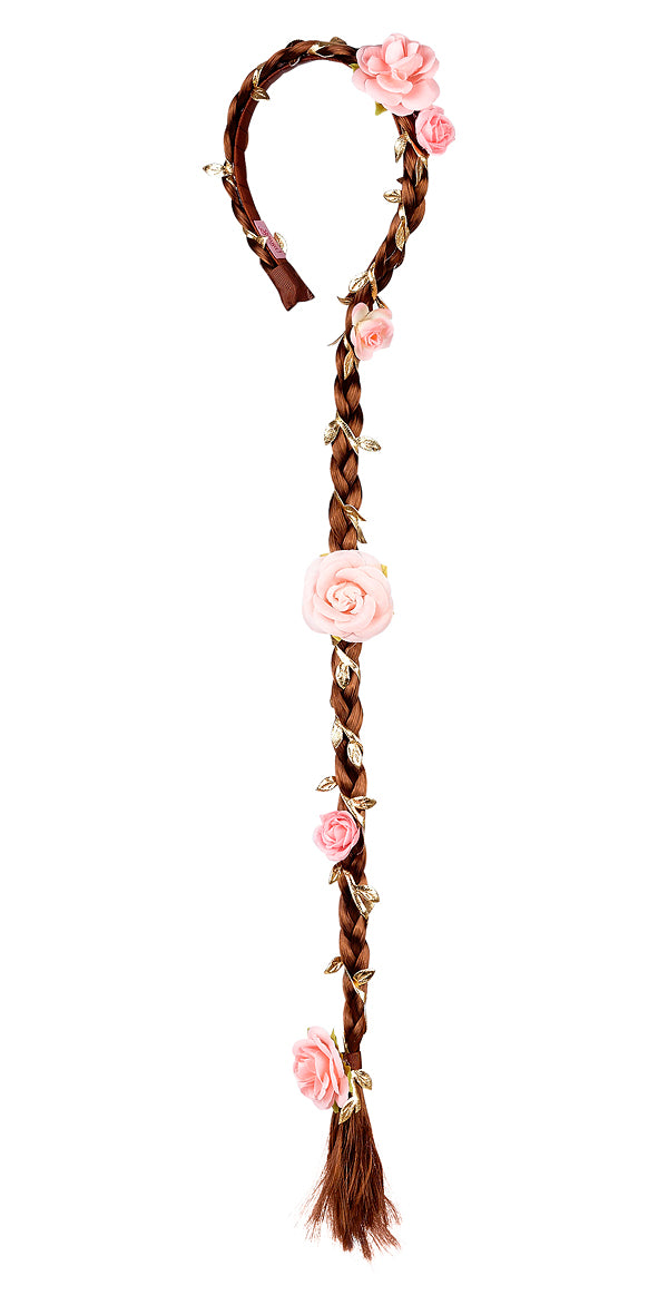 Haarband Taylor, bruin met bloemen
