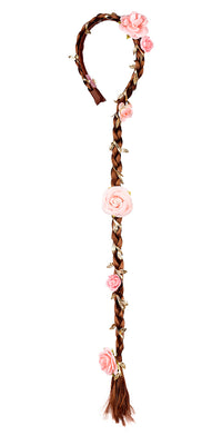 Haarband Taylor, bruin met bloemen