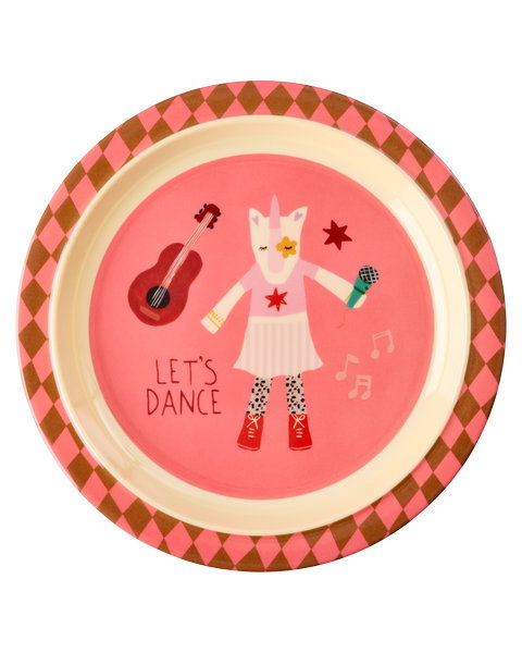 Melamine Bord - Roze Muziekbandprint