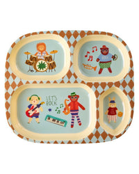Melamine Vakjesbord - Blauwe Muziekbandprint