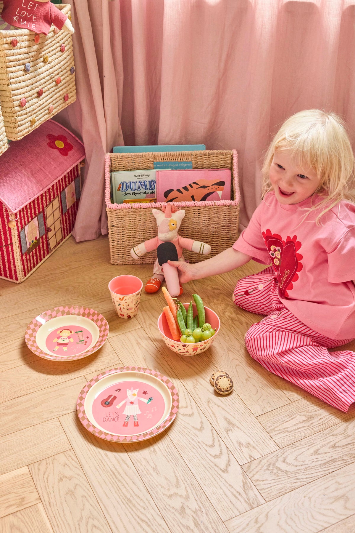 Melamine beker - Small- Roze Muziekbandprint