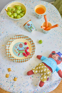 Melamine Diep Bord - Blauwe Muziekbandprint