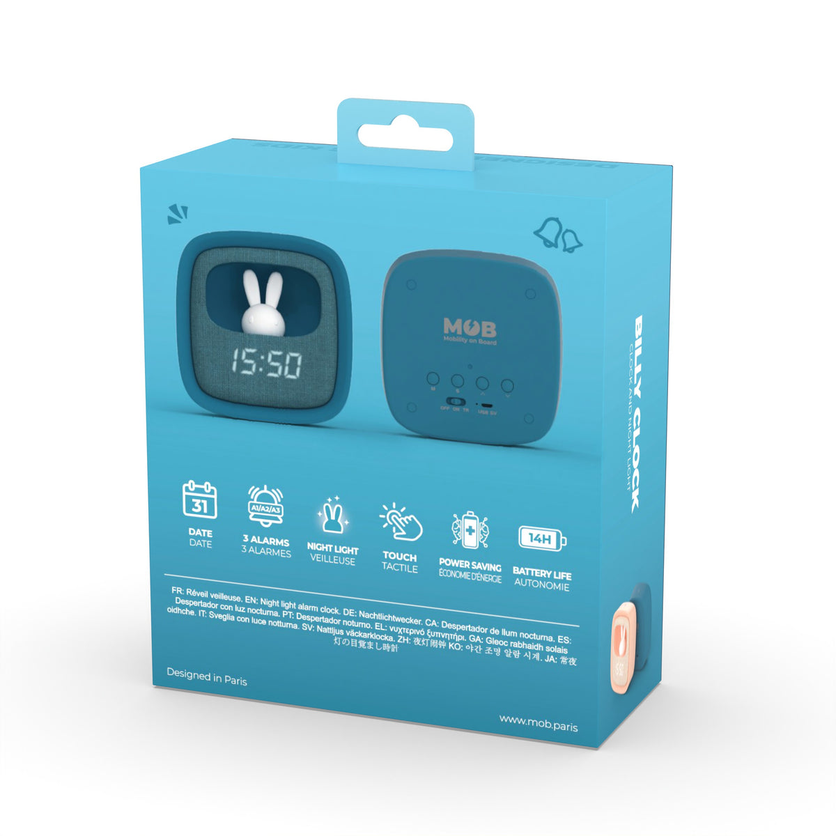 Billy Clock Dark Blue