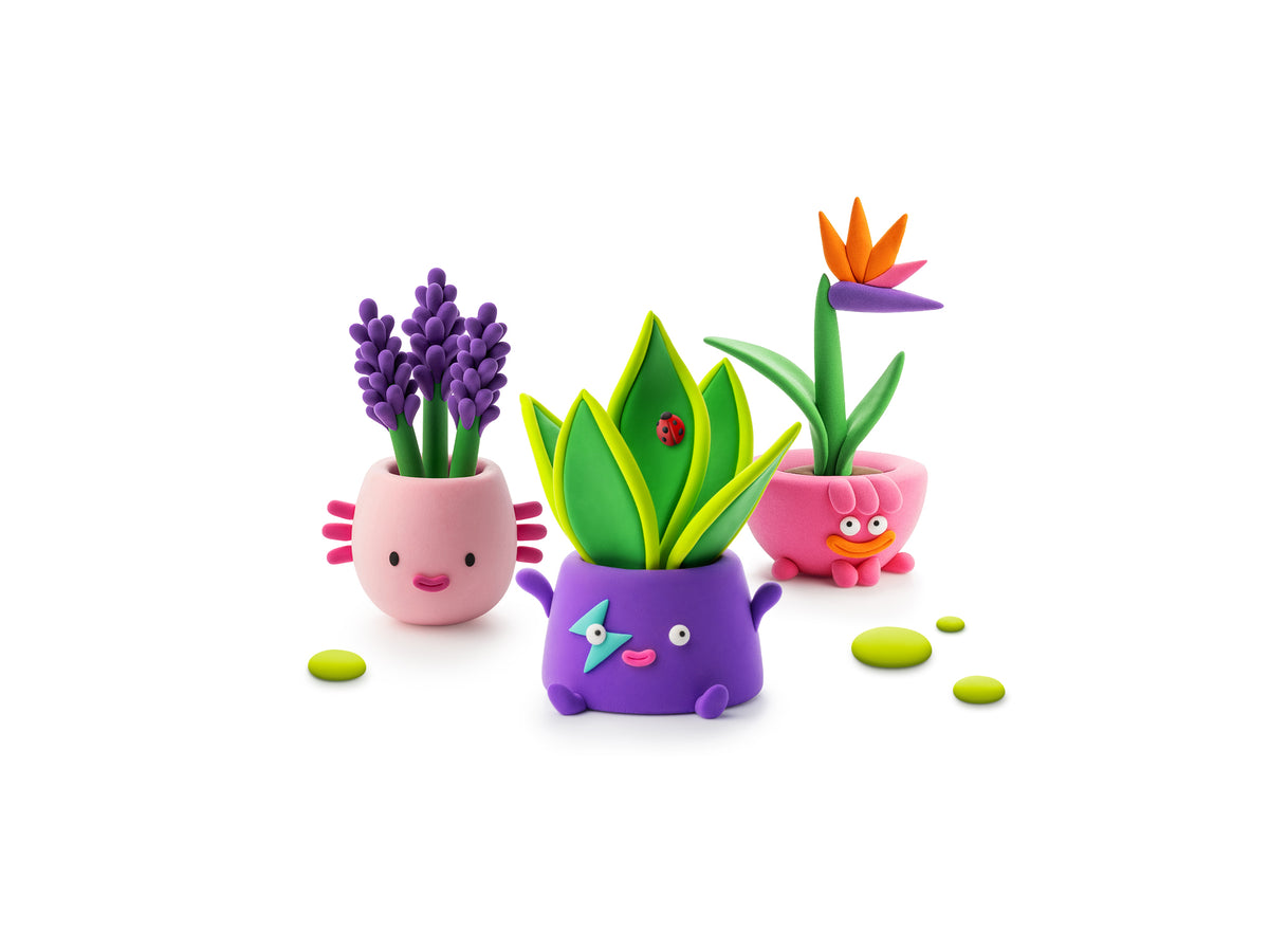 Interactieve Boetseerklei Plant Folks (15 potjes)