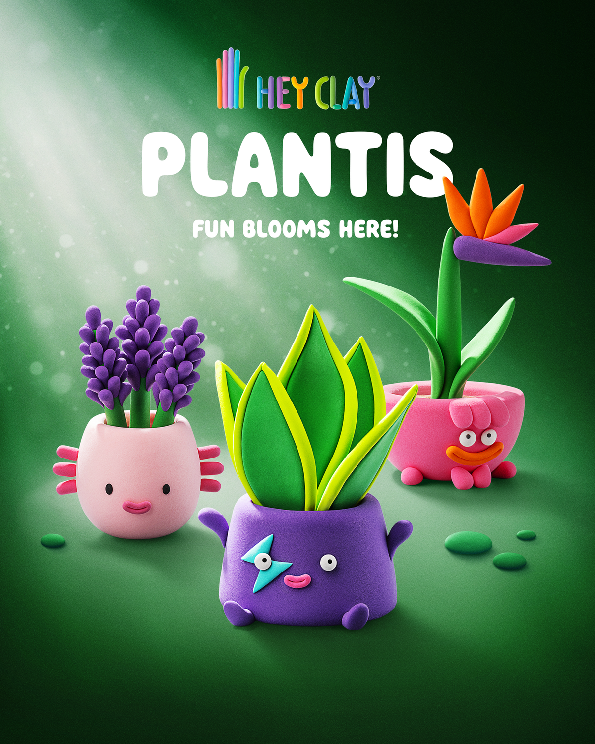Interactieve Boetseerklei Plant Folks (15 potjes)