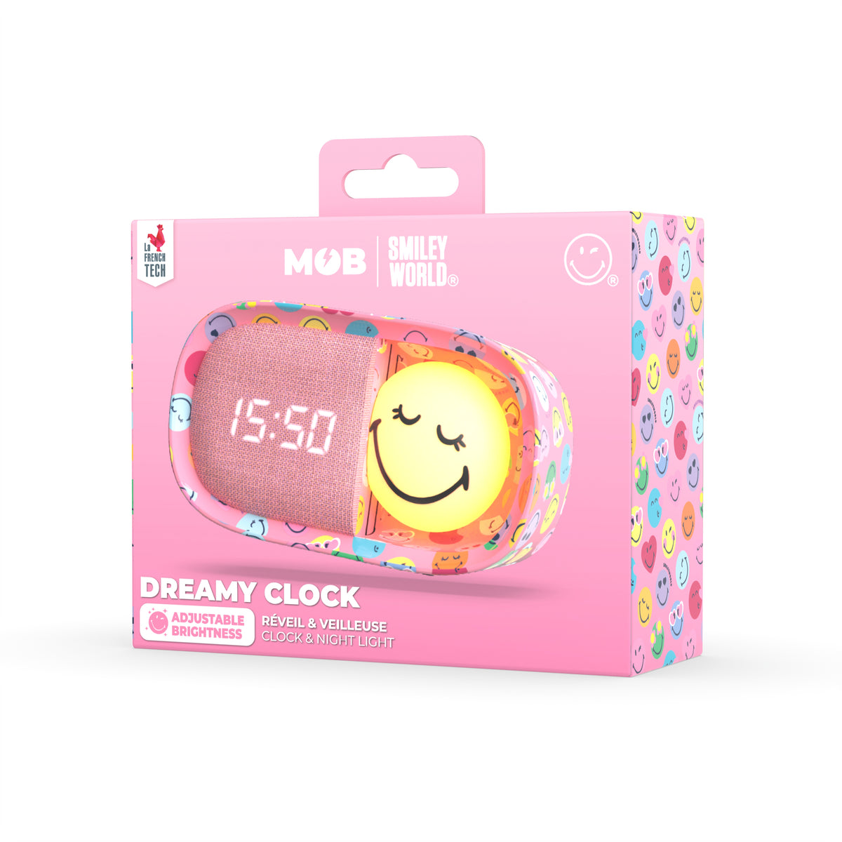 Smiley World Dreamy Clock Pink
