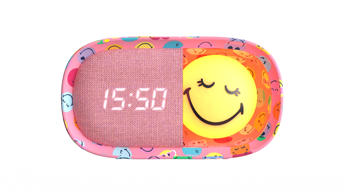 Smiley World Dreamy Clock Pink