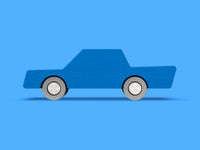 Back & Forth Car Hout Blauw