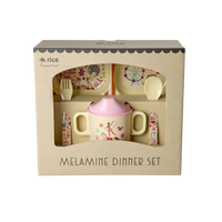Rice Melamine Baby Diner Set in Gift Box - Fun Fair Roze